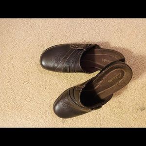 Clark’s clog mule brown leather